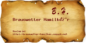 Brauswetter Hamilkár névjegykártya